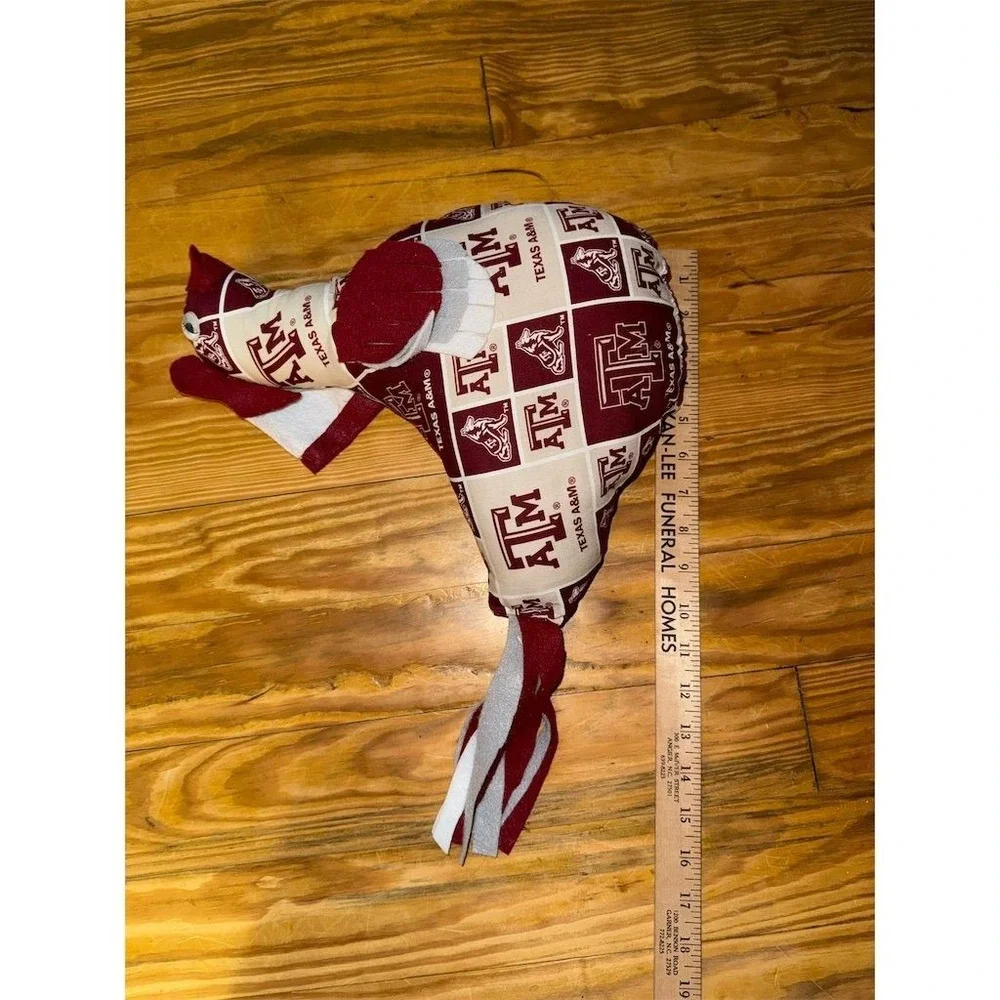 Texas A&M folk style chicken pillow decor handmade‎ Aggies one wing needs repair